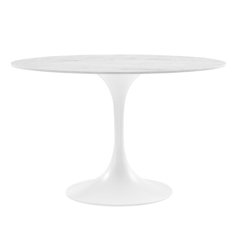 High Gloss White Ceramic/High Gloss White / 47 Round Coffee Table