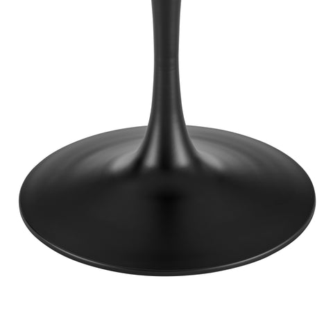 High Gloss White/Matte Black / 47 Round Coffee Table