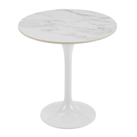 High Gloss White Ceramic/High Gloss White / 20 Round Side Table