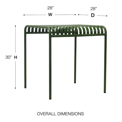 Dark Green / 28 Square Dining Table