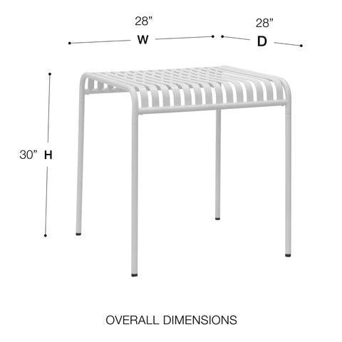 White / 28 Square Dining Table