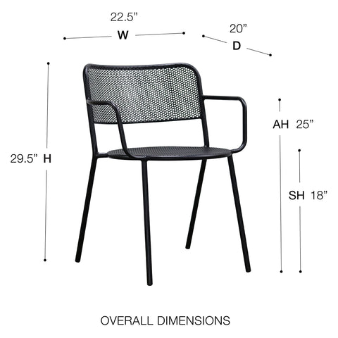 Black / Arm Chair