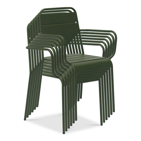 Dark Green / Set of 2 Arm Chairs