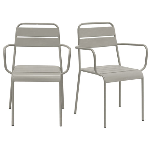 Oyster Gray / Set of 2 Arm Chairs