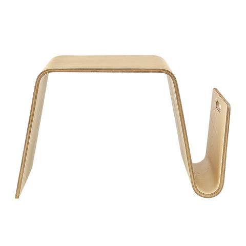 Eurostyle Anise Bentwood Side Table with Magazine Storage, Natural Veneer