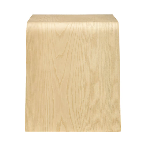 Eurostyle Anise Bentwood Side Table with Magazine Storage, Natural Veneer
