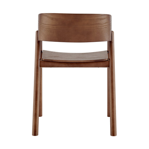 Euro Style Blaise Bentwood Dining Armchair, Solid Ash Wood, Walnut Finish