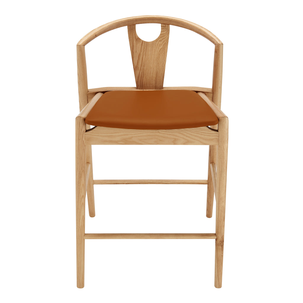 Dark Tan Leatherette/Natural