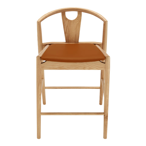 Dark Tan Leatherette/Natural