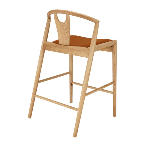 Dark Tan Leatherette/Natural
