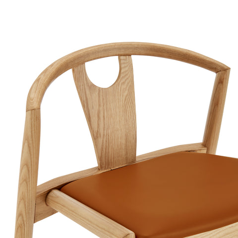 Dark Tan Leatherette/Natural