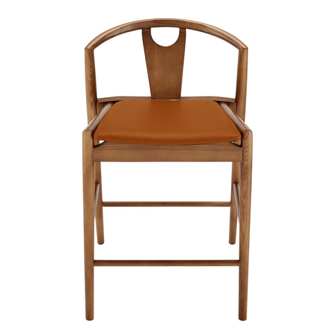 Dark Tan Leatherette/Walnut