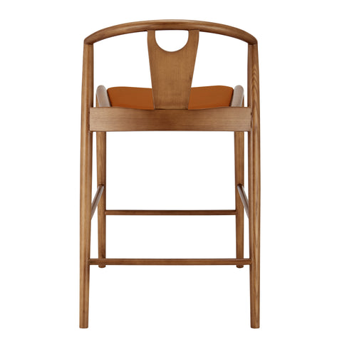 Dark Tan Leatherette/Walnut