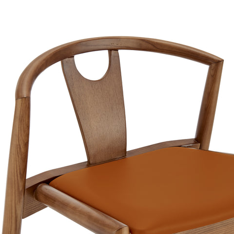 Dark Tan Leatherette/Walnut