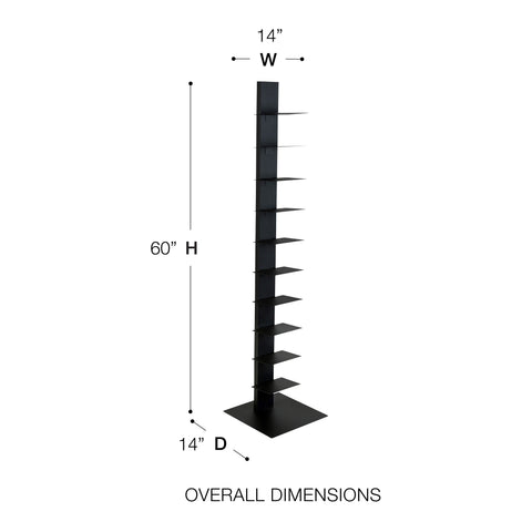 Anthracite / 60 10-Shelf Bookcase