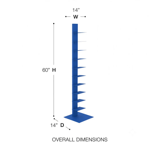 Blue / 60 10-Shelf Bookcase