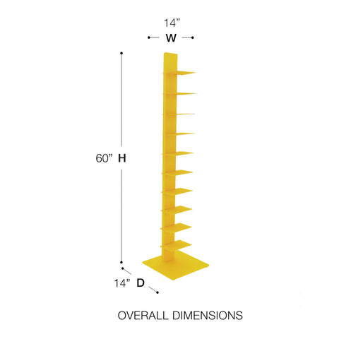 Yellow / 60 10-Shelf Bookcase