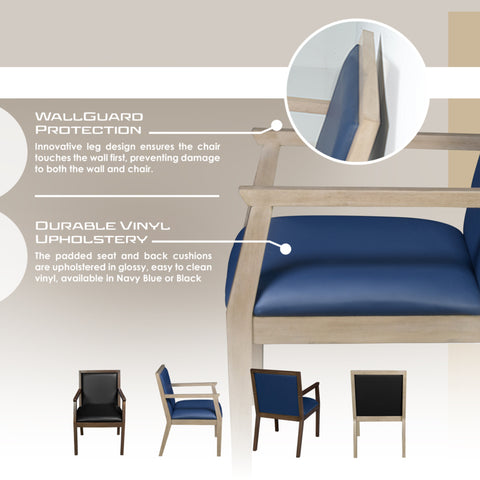 Noble Oak / Navy Blue