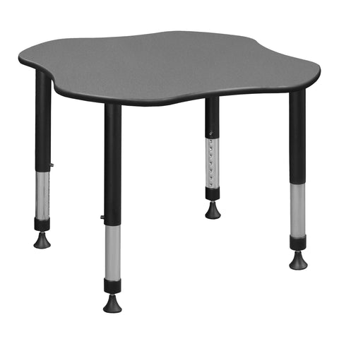 Regency 30 in Clover Shaped Height Adjustable Learning Classroom Desk