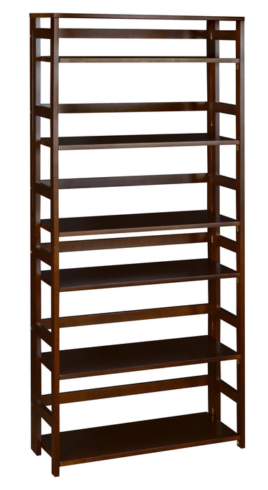 Regency Flip Flop 67 in High Folding Bookcase, Easy Assembly Shelf Storage