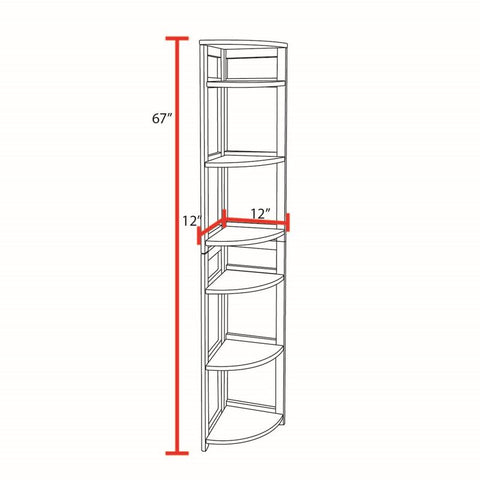 White / 67 x 12 6-Shelf Corner