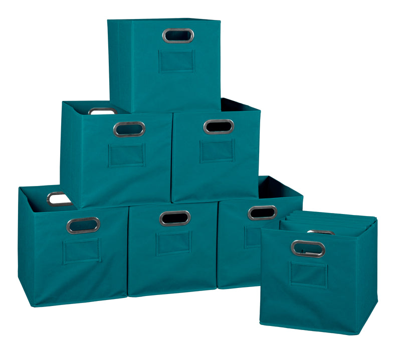 Niche Cubo Set of 12 Foldable Fabric Storage Bin with Label Holder