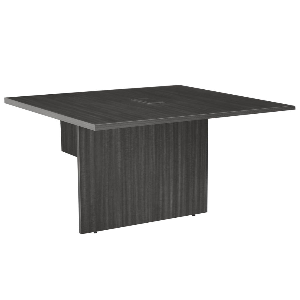 Regency Legacy 4 ft Racetrack Laminate Conference Table Extention with a Charging Port, Durable Construction, Scratch-Resistant Surface, and Modern Design for Professional Office Workspaces - Ash Grey