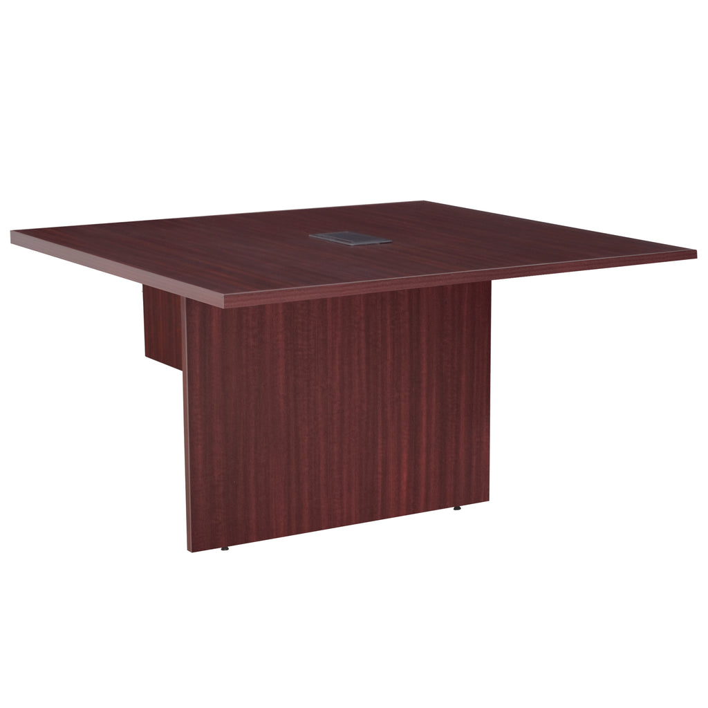 Regency Legacy 4 ft Racetrack Laminate Conference Table Extention with a Charging Port, Durable Construction, Scratch-Resistant Surface, and Modern Design for Professional Office Workspaces - Mahogany