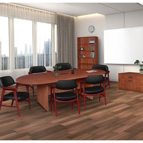 Regency and and Power Data Grommet Legacy Racetrack Conference Table, 95-inch, Cherry