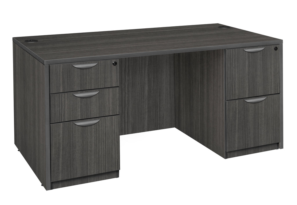 Regency Legacy Inch Office Desk with Double Full Pedestal, Durable Laminate, Scratch-Resistant Surface, Spacious Workspace for Home, Professional, and Executive Offices