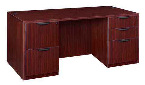 Regency Legacy Inch Office Desk with Double Full Pedestal, Durable Laminate, Scratch-Resistant Surface, Spacious Workspace for Home, Professional, and Executive Offices