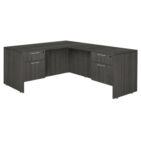 Regency Legacy L Desk with Single Full Pedestal Drawer Unit