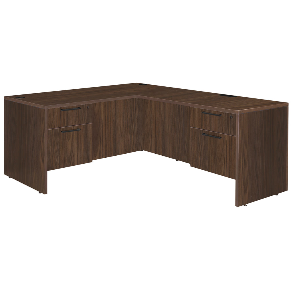 Romig Legacy 60 x 77 in. L Desk with Double Pedestal Drawer Unit