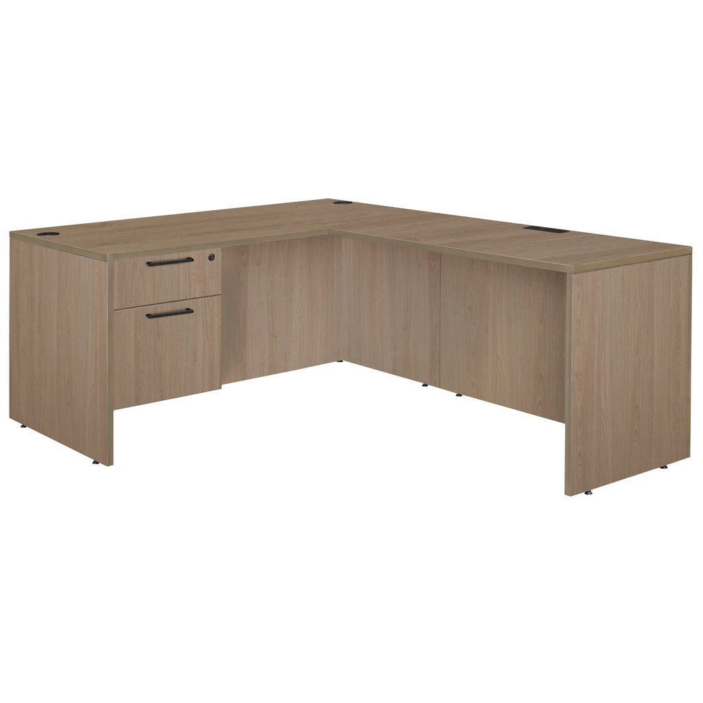 Romig Legacy 60 x 77 in. L Desk with Single Pedestal Drawer Unit