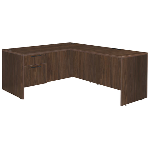 Romig Legacy 60 x 77 in. L Desk with Single Pedestal Drawer Unit