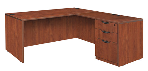 Regency Legacy L Desk with Single Full Pedestal Drawer Unit