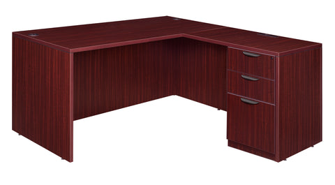 Regency Legacy L Desk with Single Full Pedestal Drawer Unit