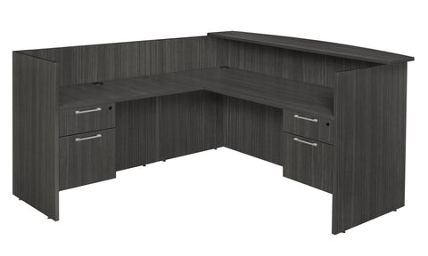 Regency Legacy Reception Desk with Double Pedestal File Cabinet