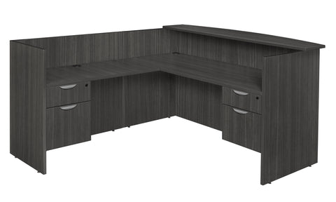 Regency Legacy Reception Desk with Double Pedestal File Cabinet