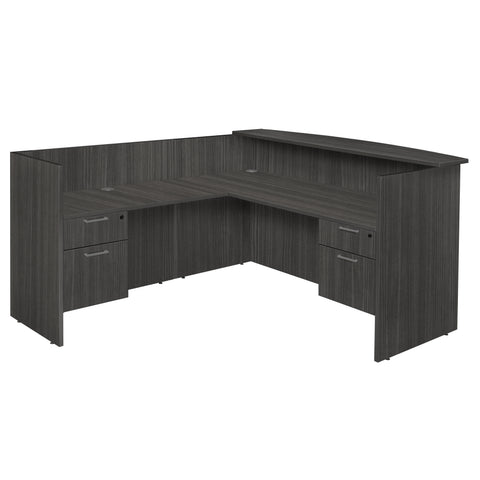 Regency Legacy Reception Desk with Double Pedestal File Cabinet
