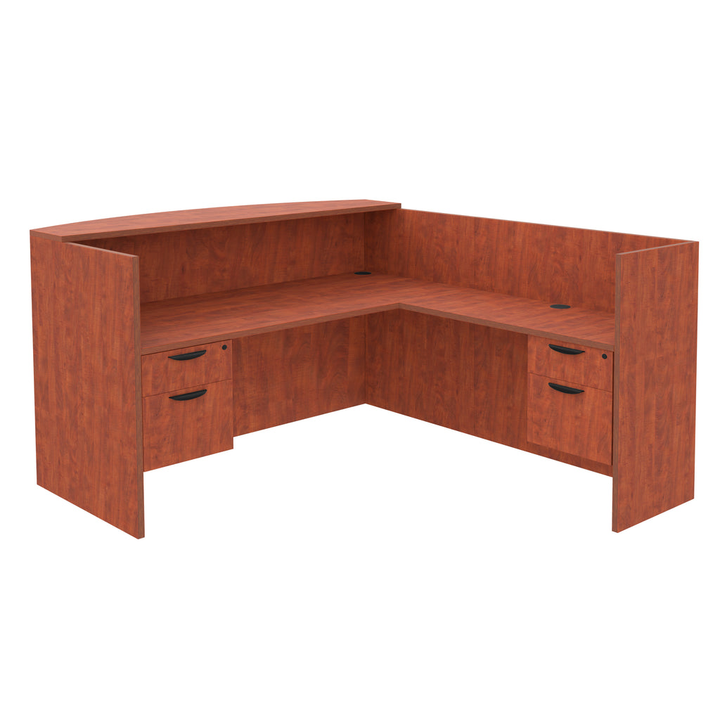 Regency Legacy Reception Desk with Double Pedestal File Cabinet