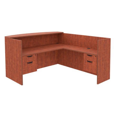 Regency Legacy Reception Desk with Double Pedestal File Cabinet