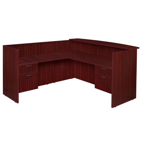 Regency Legacy Reception Desk with Double Pedestal File Cabinet