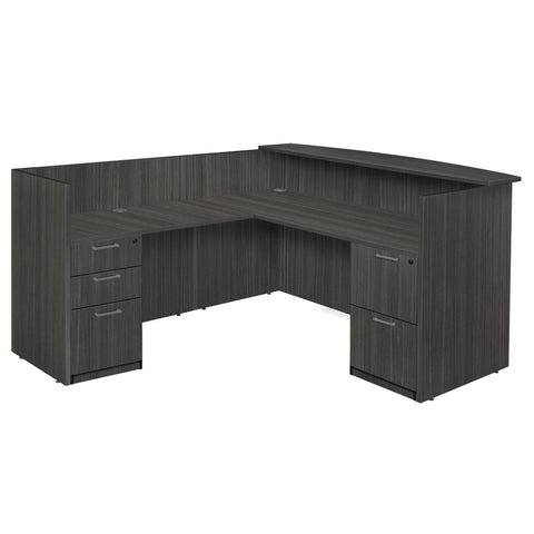 Regency Legacy Reception Desk with Full Pedestal File Cabinet