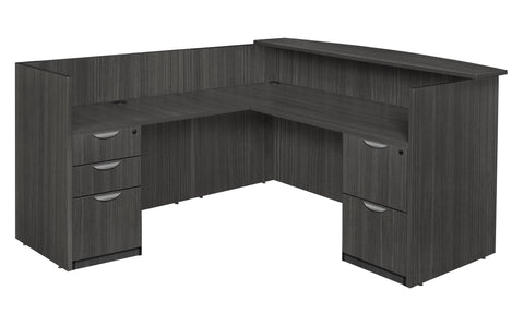 Regency Legacy Reception Desk with Full Pedestal File Cabinet