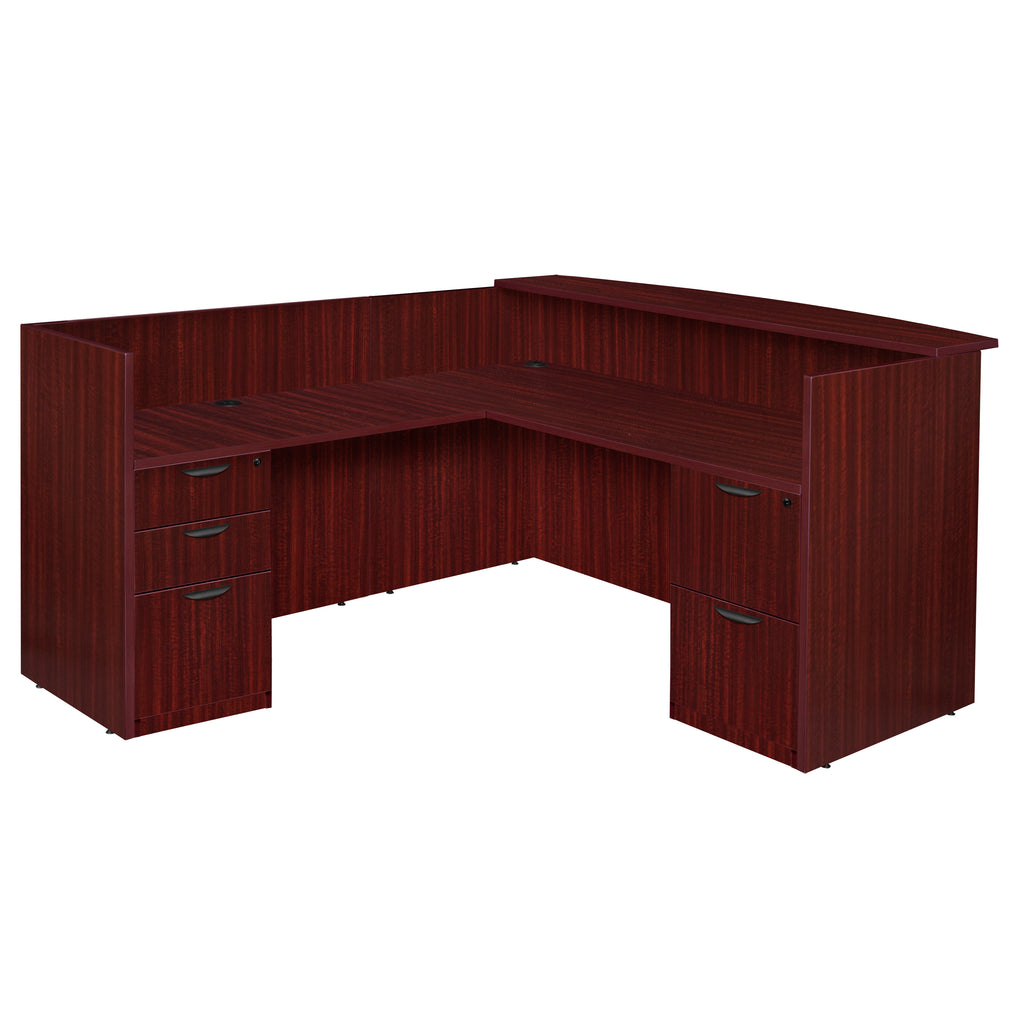 Regency Legacy Reception Desk with Full Pedestal File Cabinet