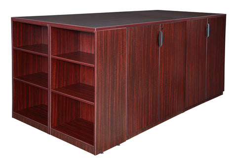 Regency Legacy Stand Up 2 Storage Cabinet/ Lateral File/ Desk Quad with Bookcase End