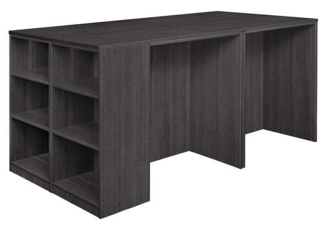 Regency Legacy Stand Up 2 Desk/ Storage Cabinet/ Lateral File Quad with Bookcase End