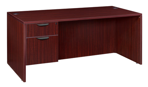 Regency Legacy Office Desk with Single Pedestal Drawer, Durable Laminate, Scratch-Resistant Surface, Spacious Workspace for Home, Professional, and Executive Offices