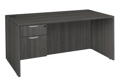 Regency Legacy Office Desk with Single Pedestal Drawer, Durable Laminate, Scratch-Resistant Surface, Spacious Workspace for Home, Professional, and Executive Offices